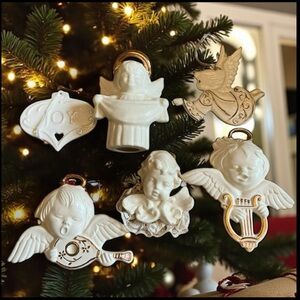 Vintage Porcelain Angel Ornaments